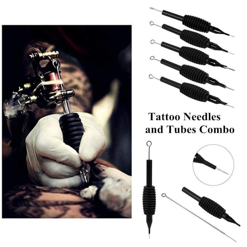 Dragonhawk 60 Counts Black Tattoo Needles Tubes with Matching Assorted - Image 5